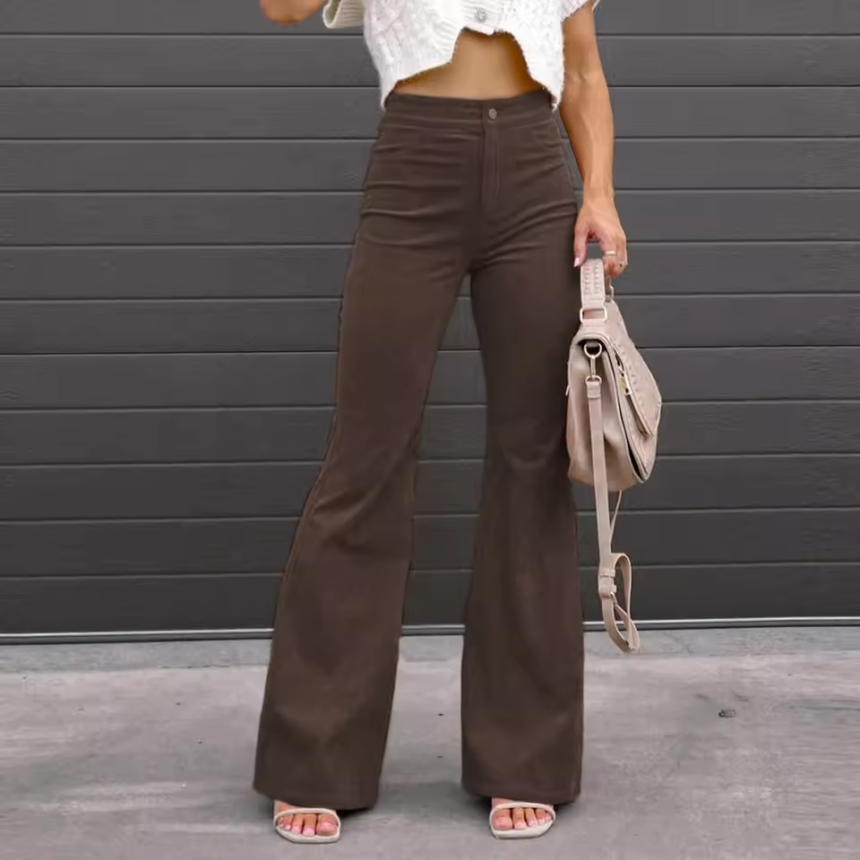 Pantalon Flare | Taille Haute | Allure Rétro