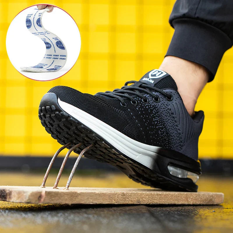 Chaussures de sécurité unisexes avec embout en acier - Chaussures de travail anti-perforation