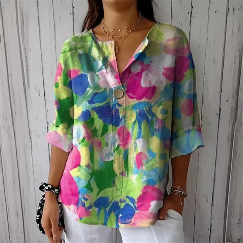 Soléane™ | Blouse Fluide aux Couleurs d’Expression