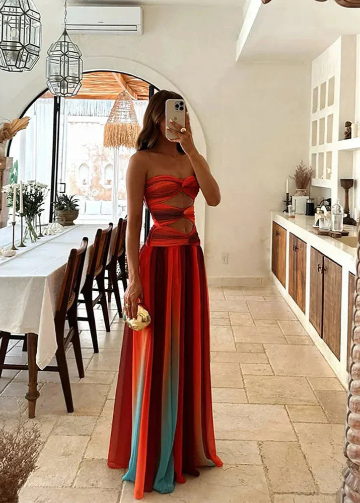 Élodie™ | Robe maxi tie-dye