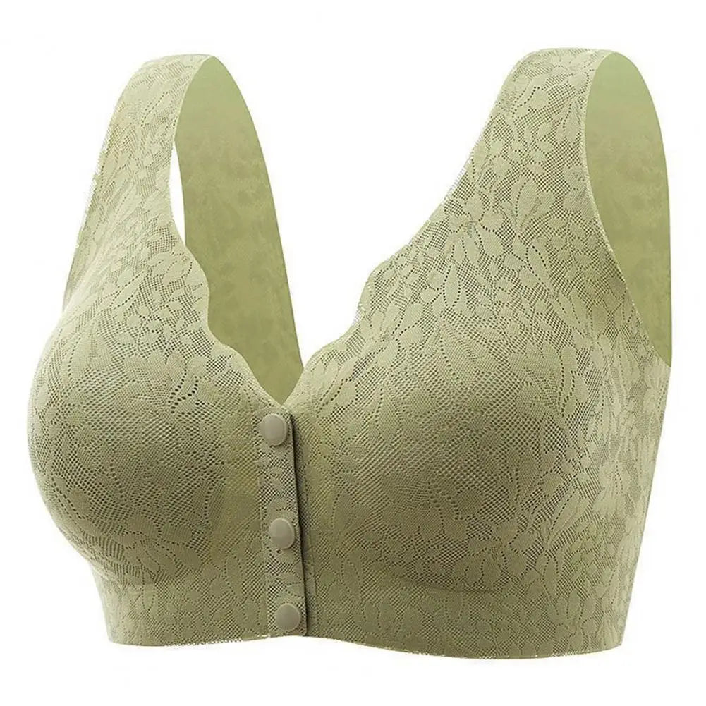 Ruth - Soutien-gorge en dentelle à fermeture frontale pour femmes avec larges bretelles