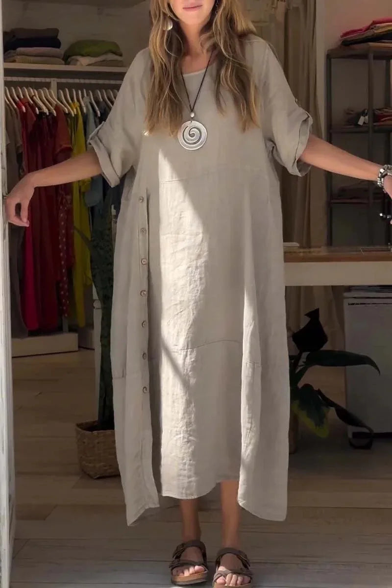 SÉLENA | Vestito Elegante e Casual con Bottoni
