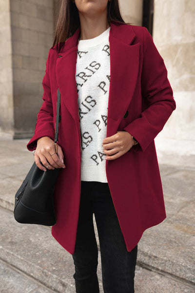 Manteau Classique | Laine Mélangée | Ligne Structurée