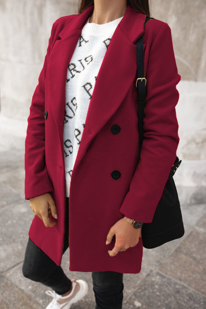 Manteau Classique | Laine Mélangée | Ligne Structurée