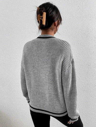 Marina | Pull en tricot gaufré rayé
