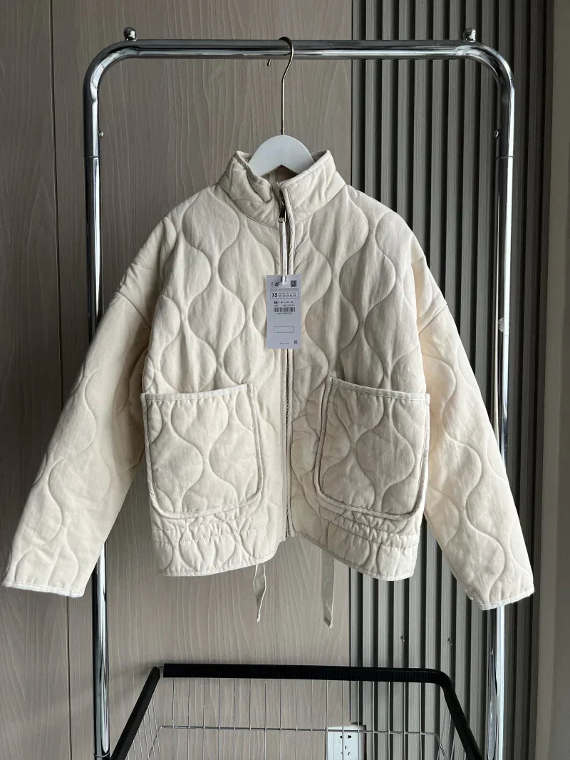Zara™ | Veste en Coton Matelassée Vintage