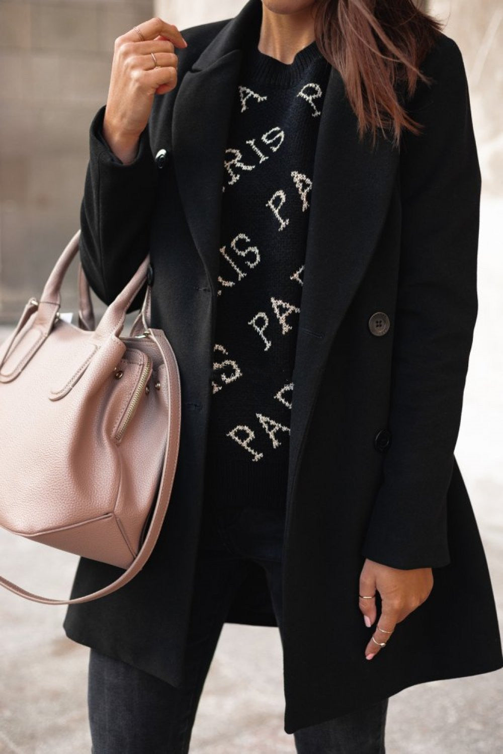 Manteau Classique | Laine Mélangée | Ligne Structurée