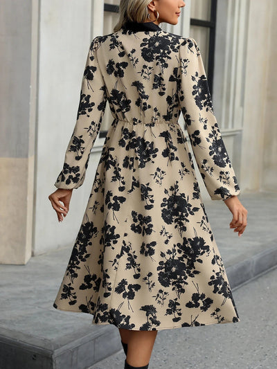 Kylie | Bow-Tie Floral Print Dress Elegant and Timeless