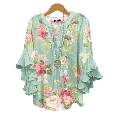 Blouse d'été "Fête de jardin" – Fraîche & féminine