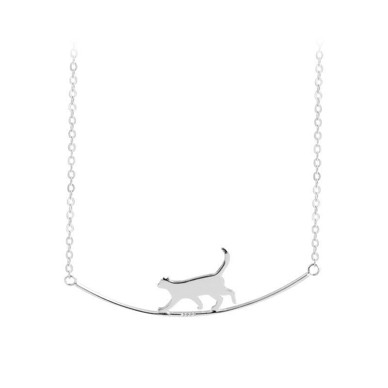 Collier Kletterkatze en Argent