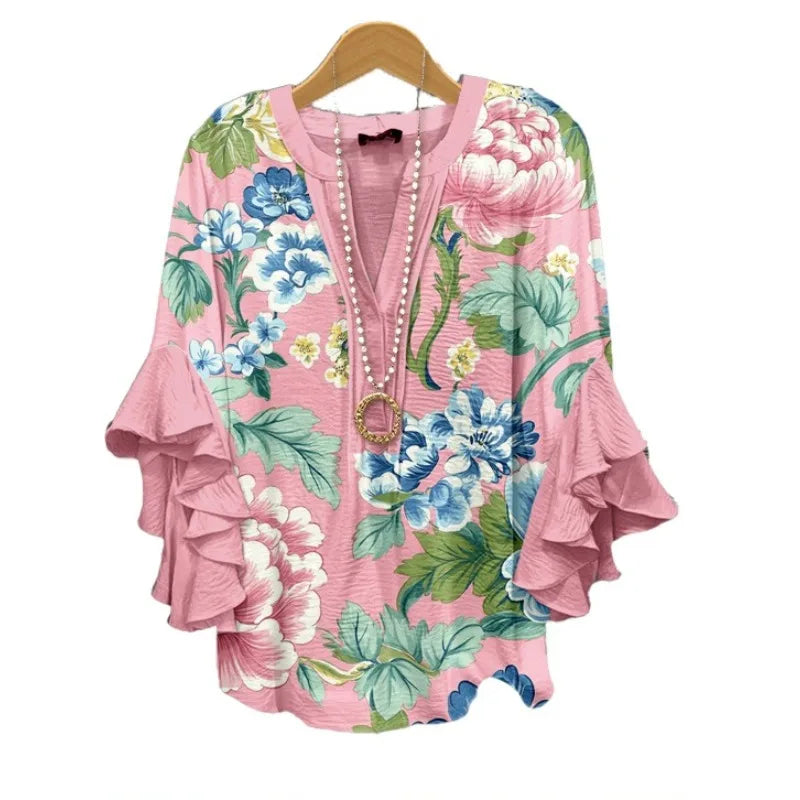 Blouse d'été "Fête de jardin" – Fraîche & féminine