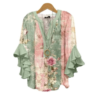 Blouse d'été "Fête de jardin" – Fraîche & féminine