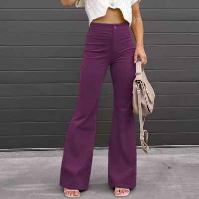 Pantalon Flare | Taille Haute | Allure Rétro