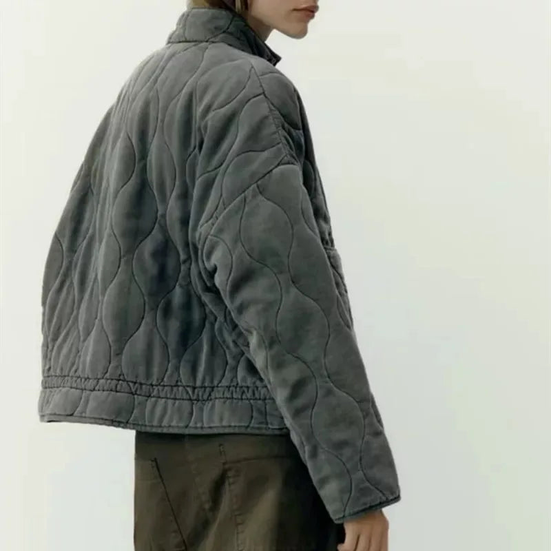 Zara™ | Veste en Coton Matelassée Vintage