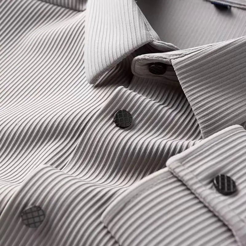Chemise homme business – Coupe slim – Tissu extensible respirant – Col classique