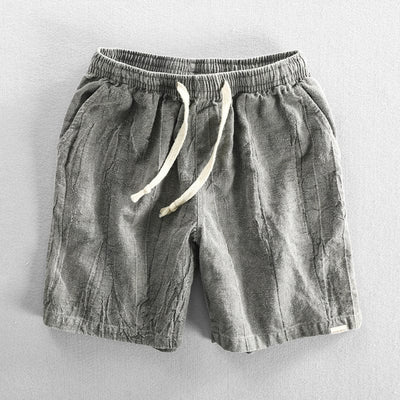 Short homme décontracté – Coupe ample – Tissu respirant – Taille élastique avec cordon