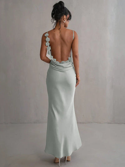 Azalée | Robe longue ample sans manches et sans dos