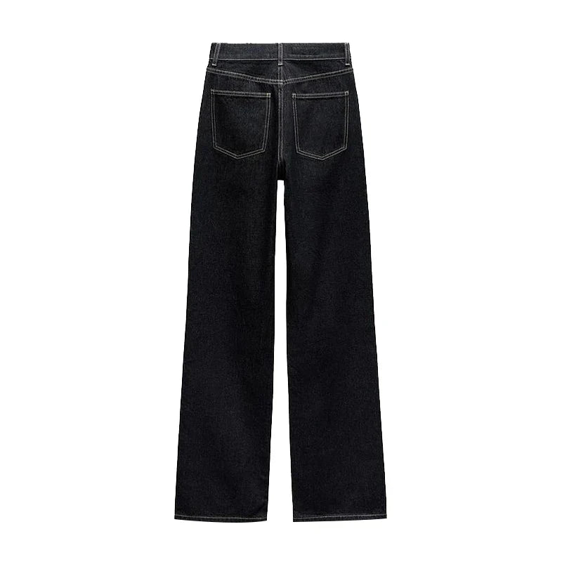Charlotte| Ensemble de Veste en Jean de Rue et Pantalons pour Femmes avec Ceinture
