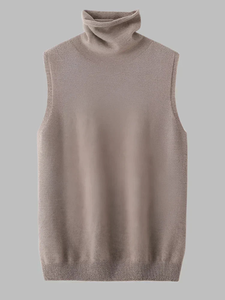 Sophie - Pull À Col Roulé Sans Manches Pour Femmes