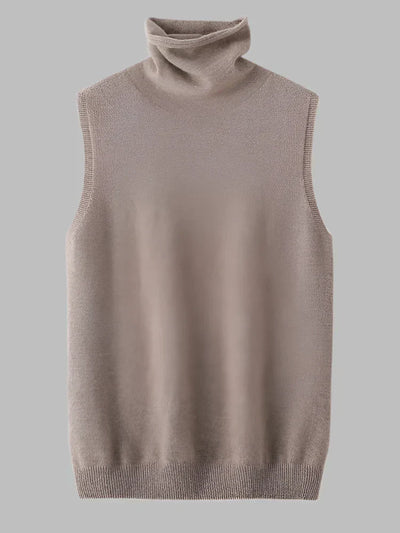 Sophie - Pull À Col Roulé Sans Manches Pour Femmes