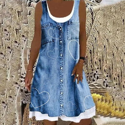 Viola - Robe en Denim Douce et Élégante