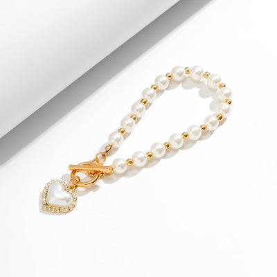 Bracelet élégant avec pendentif en perles d'eau douce pour femmes par Mitchell
