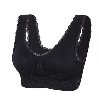 Gillian - Soutien-gorge sans fil pour femmes avec boucles croisées sur le devant