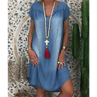 Tyra - Robe d'été en denim décontractée