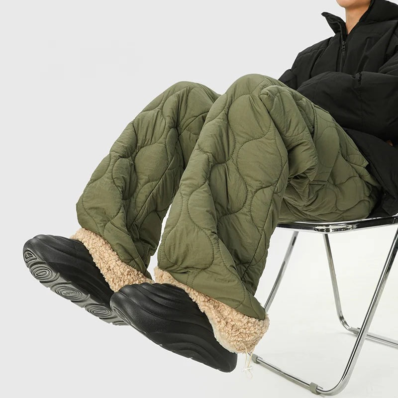 Pantalon large matelassé
