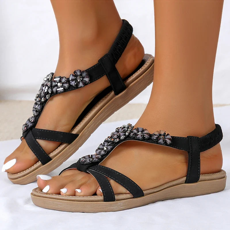 Kim| Sandales pour femmes Bling Cristal Été