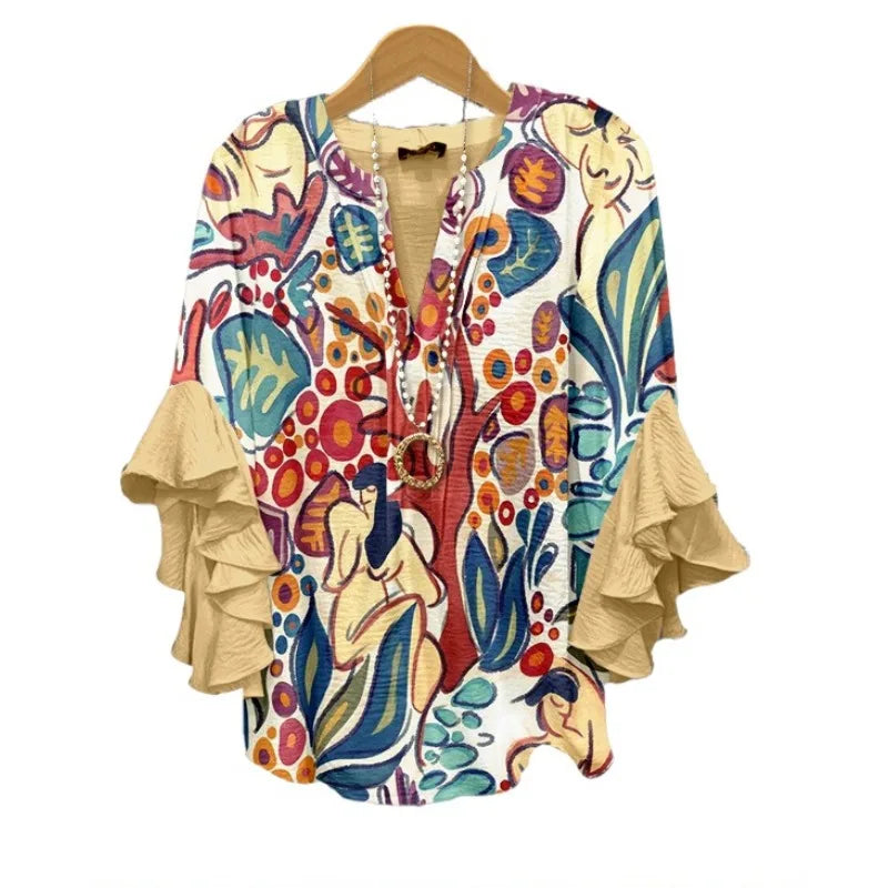 Blouse d'été "Fête de jardin" – Fraîche & féminine