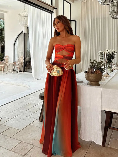 Élodie™ | Robe maxi tie-dye