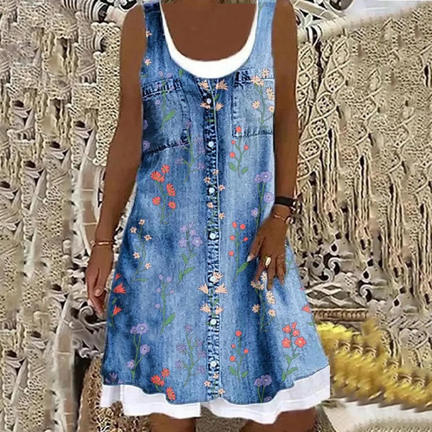 Viola - Robe en Denim Douce et Élégante