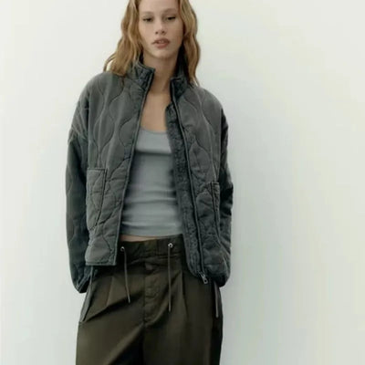 Zara™ | Veste en Coton Matelassée Vintage