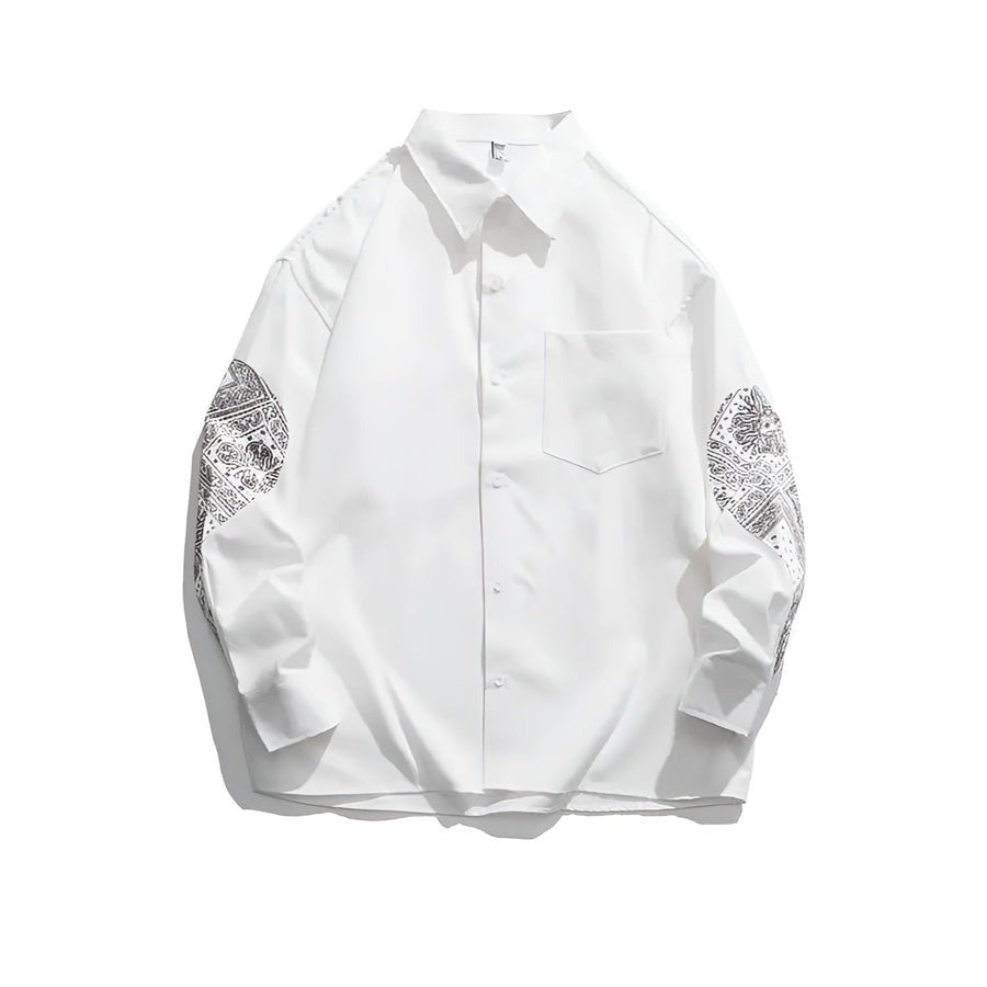 Chemise en coton à motif cachemire