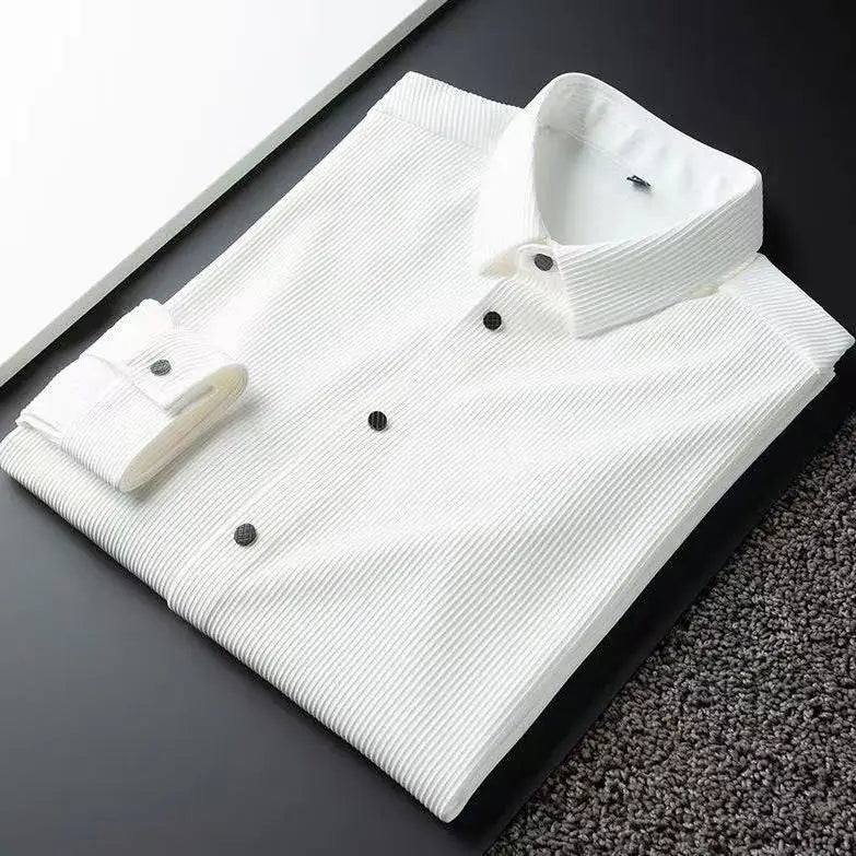 Chemise homme business – Coupe slim – Tissu extensible respirant – Col classique
