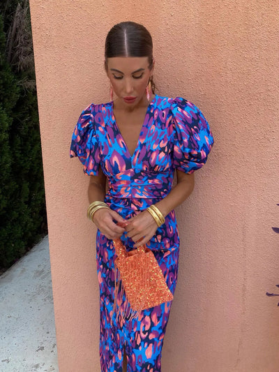 Robe Élégante à Manches Bouffantes | Style Sophistiqué | Silhouette Flatteuse