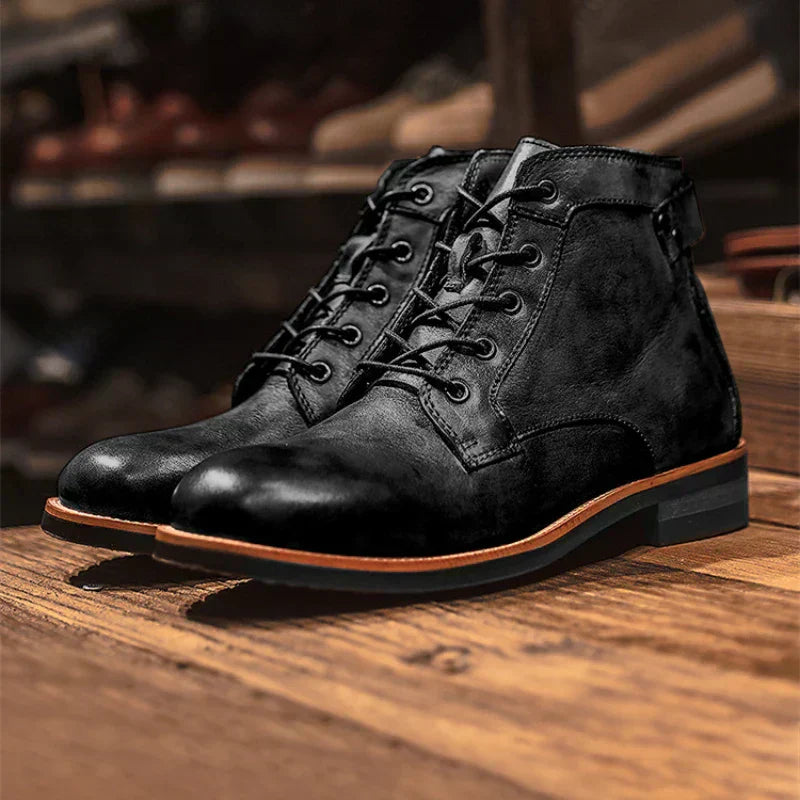 Fabien | Bottes Rétro à Bout Rond pour Homme