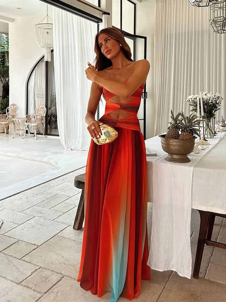 Élodie™ | Robe maxi tie-dye