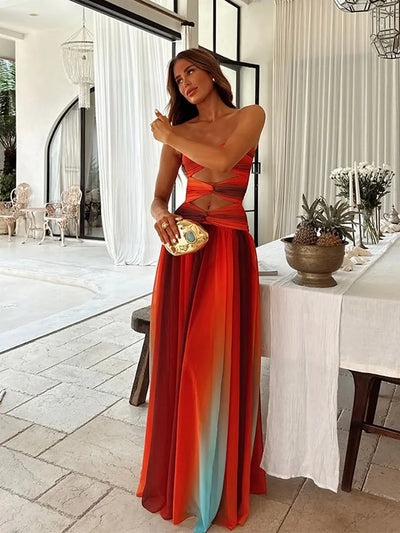 Élodie™ | Robe maxi tie-dye