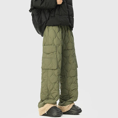 Pantalon large matelassé