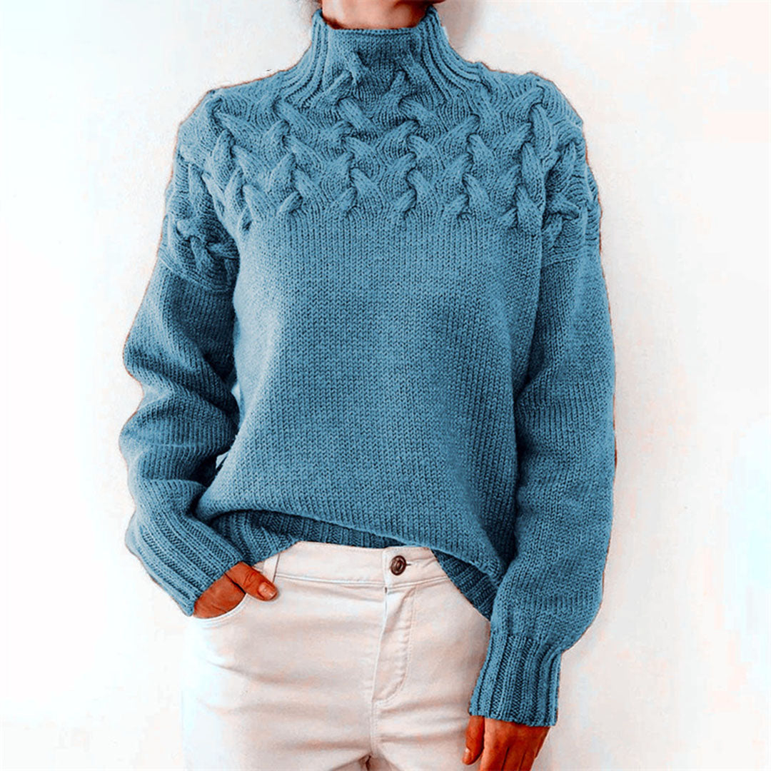 Sansa - Pull en tricot à col roulé pour femmes