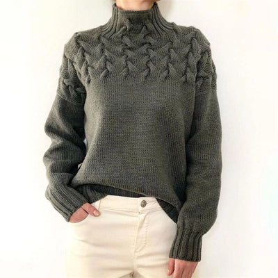 Sansa - Pull en tricot à col roulé pour femmes