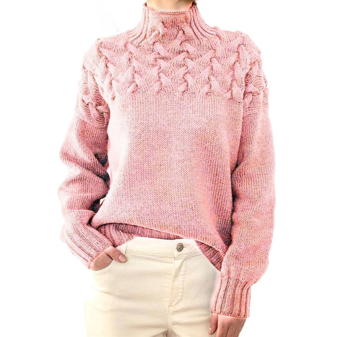 Sansa - Pull en tricot à col roulé pour femmes