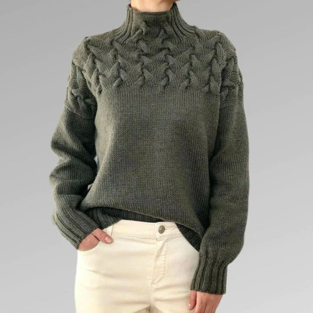Sansa - Pull en tricot à col roulé pour femmes