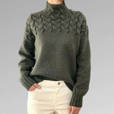 Sansa - Pull en tricot à col roulé pour femmes