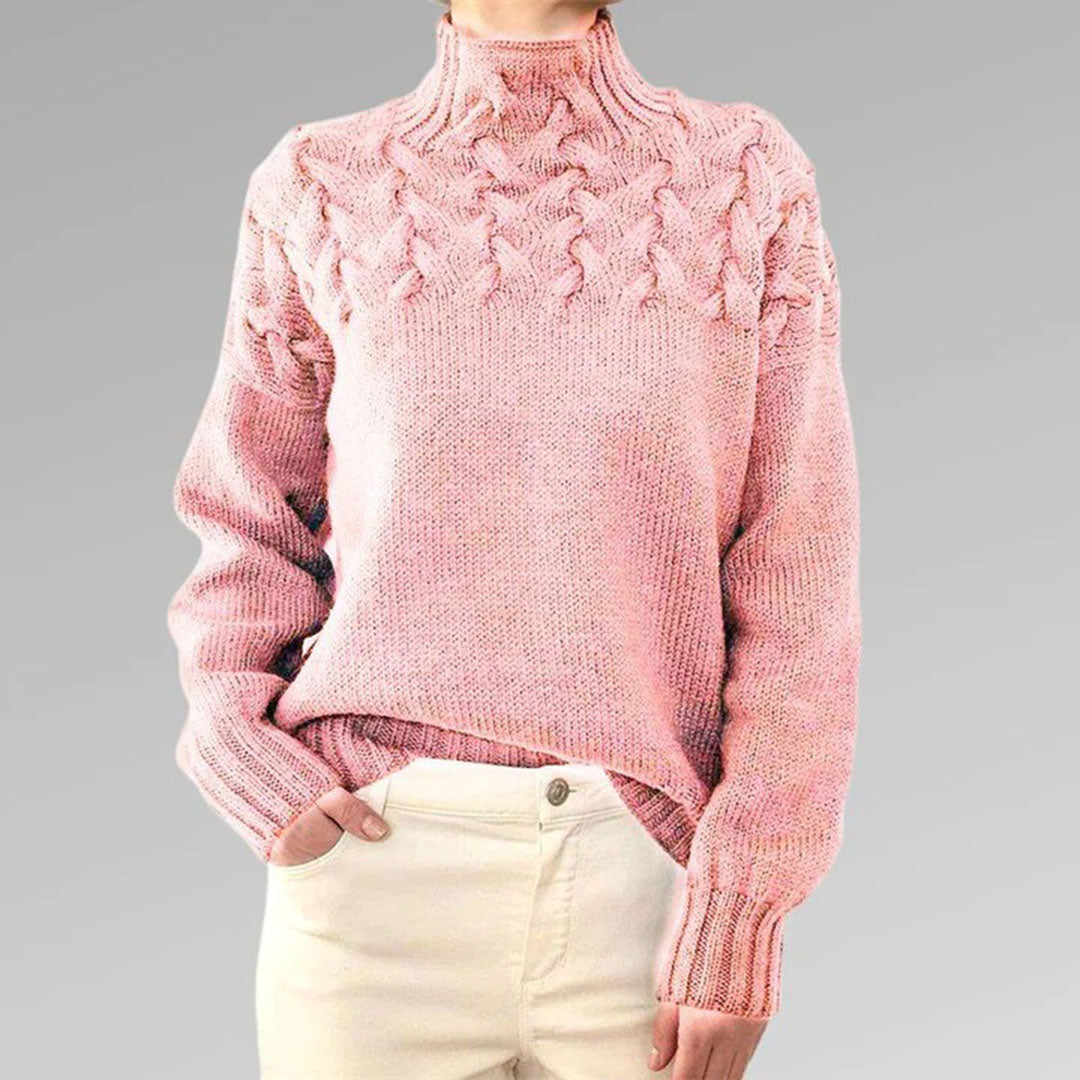 Sansa - Pull en tricot à col roulé pour femmes