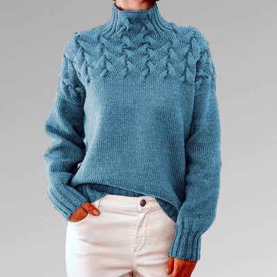 Sansa - Pull en tricot à col roulé pour femmes