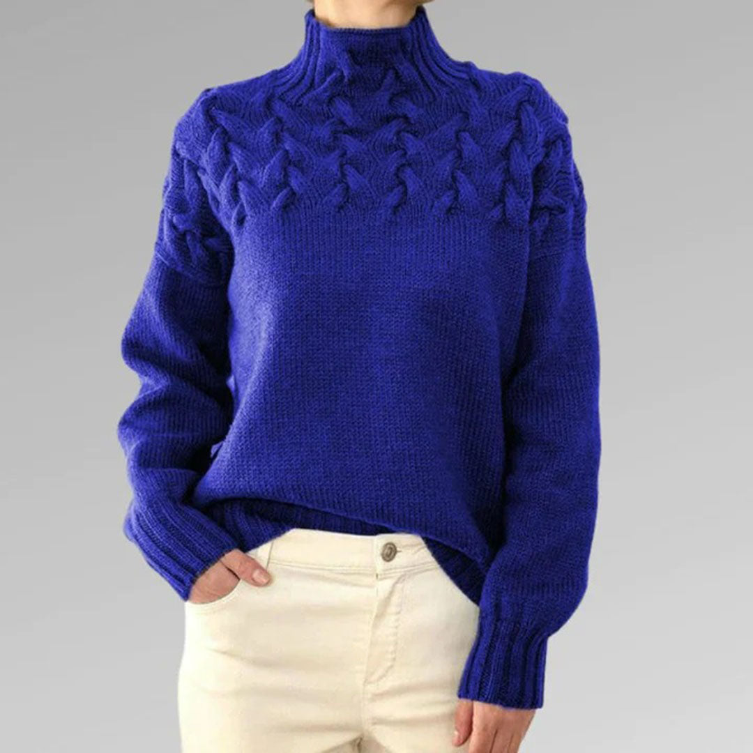Sansa - Pull en tricot à col roulé pour femmes