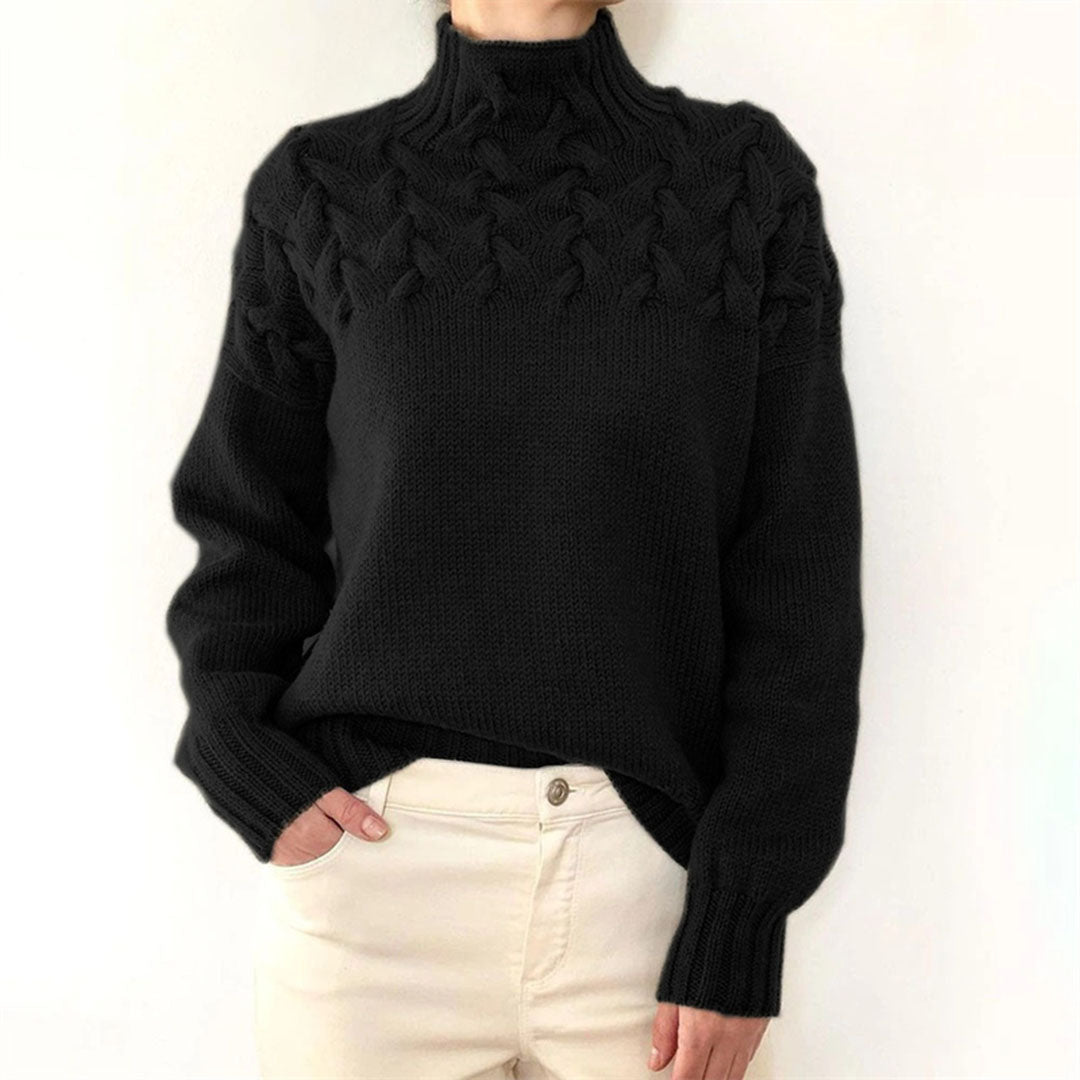 Sansa - Pull en tricot à col roulé pour femmes